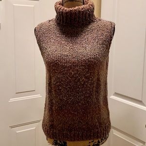 Hand Knitted Sleeveless Turtleneck Tank